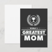世界で最も偉大なママ 愛すべき賞 母の日 サンキューカード (正面/裏面)