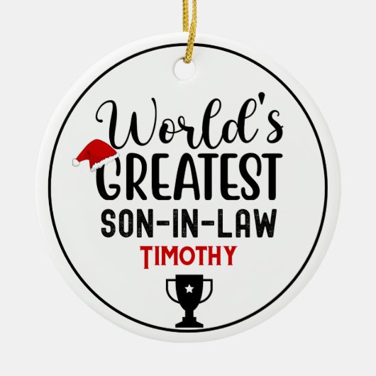 世界で最も偉大なローフィーの名 セラミックオーナメント (正面)