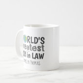 世界で最も偉大なロープラネットの息子パーソナライズされた コーヒーマグカップ (正面左)