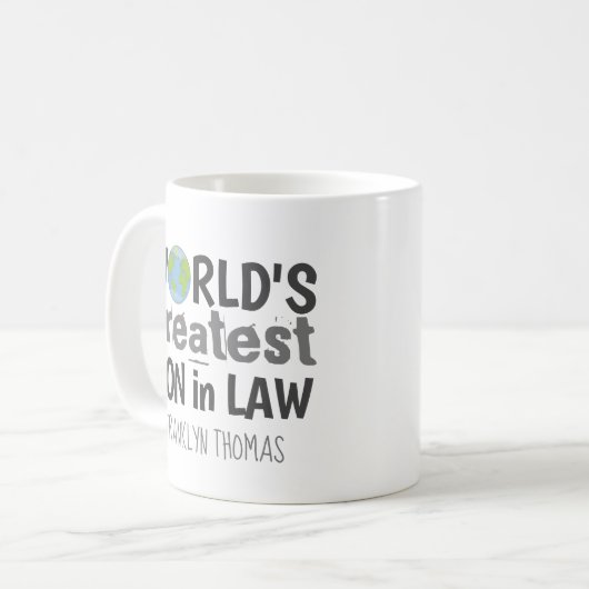 世界で最も偉大なロープラネットの息子パーソナライズされた コーヒーマグカップ (正面左)