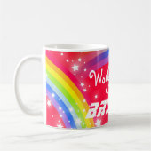 "世界で最も偉大な兄弟"虹の赤いマグカップ コーヒーマグカップ (左)