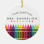 世界で最も偉大な先生の基本先生 セラミックオーナメント (正面)