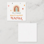 世界で最も偉大な先生ギフトボホレインボー エンクロージャーカード (正面/裏面)