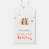 世界で最も偉大な先生ギフトボホレインボー ギフトタグ (正面)