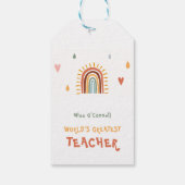 世界で最も偉大な先生ギフトボホレインボー ギフトタグ (裏面)