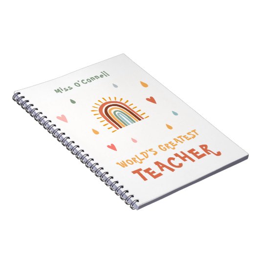 世界で最も偉大な先生ギフトボホレインボー ノートブック (右側)