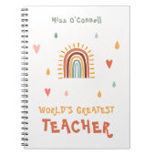 世界で最も偉大な先生ギフトボホレインボー ノートブック (正面)