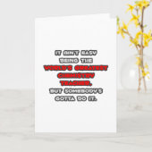 世界で最も偉大な化学先生のジョーク カード (黄色い花)