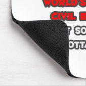 世界で最も偉大な土木技師のジョーク マウスパッド (コーナー)