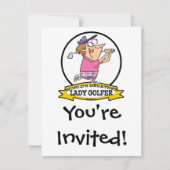世界で最も偉大な女性ゴルファーの漫画 招待状 (正面)