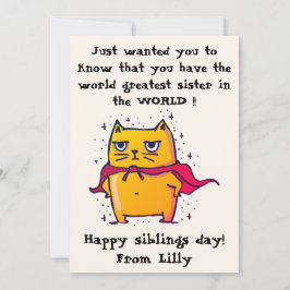 世界で最も偉大な姉妹 | 兄弟の日おめでとう カード