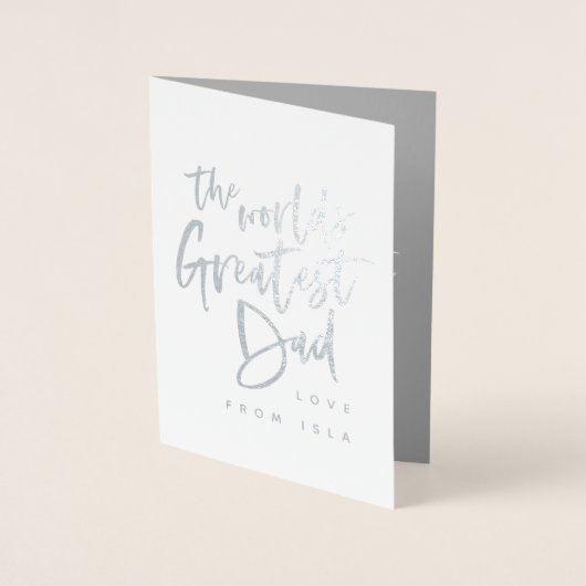 世界で最も偉大な娘の父親の日 箔カード (正面)