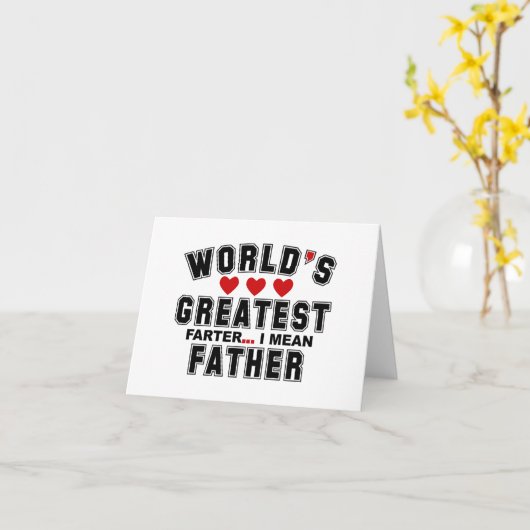 世界で最も偉大な屁をかく人と言う意味の最高の父 2023 カード (黄色い花)