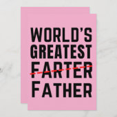 世界で最も偉大な屁をかく人 - 父 - 父の日 シーズンカード (正面/裏面)