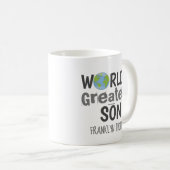 世界で最も偉大な息子モダンタイポグラフィ コーヒーマグカップ (正面右)