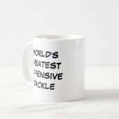 「世界で最も偉大な攻撃タックル」 Mug コーヒーマグカップ (正面左)