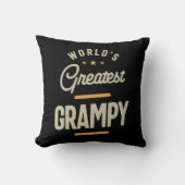世界で最も偉大な文筆 – おじいちゃん クッション (正面)