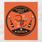 世界で最も偉大な最高のボス ワインラベル (シングルラベル)