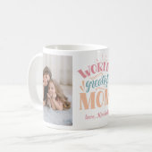 世界で最も偉大な母のパーソナライズされた写真 コーヒーマグカップ (正面左)
