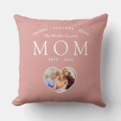 世界で最も偉大な母の友人の先生ヒーロー クッション (正面)