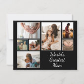 世界で最も偉大な母の家族の子ども7写真コラージュ (正面)