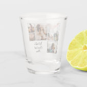 世界で最も偉大な母の家族の子ども7写真コラージュ ショットグラス (裏面)