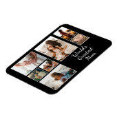 世界で最も偉大な母の家族の子ども7写真コラージュ マグネット (左側)