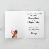 世界で最も偉大な母の幸せな母の日 サンキューカード (内部)