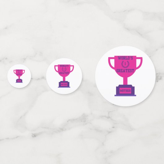 世界で最も偉大な母の日のテーブル紙吹雪 コンフェッティ (正面)