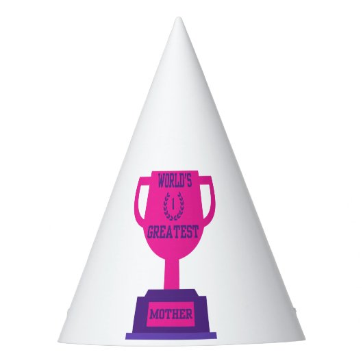 世界で最も偉大な母の日パーティー帽子 パーティーハット (正面)