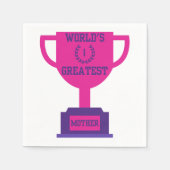 世界で最も偉大な母の日3プライナプキン スタンダードカクテルナプキン (正面)