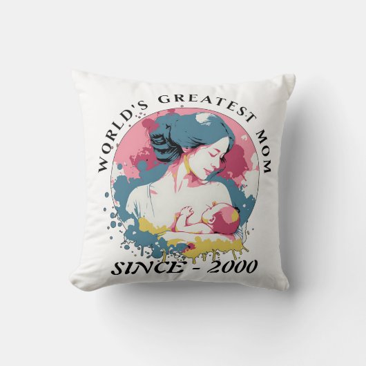 世界で最も偉大な母の枕 クッション (正面)