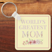 世界で最も偉大な母イエローとフローラ キーホルダー (正面)