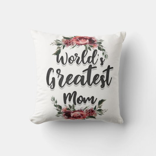 世界で最も偉大な母 |お母さんへのプレゼント クッション (正面)
