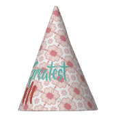 世界で最も偉大な母 |花柄 カスタマイズ |  パーティーハット (右)