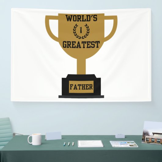 世界で最も偉大な父の日の4x6ビニールバナー 横断幕 (トレードショー)