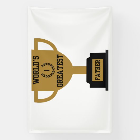 世界で最も偉大な父の日の4x6ビニールバナー 横断幕 (縦)