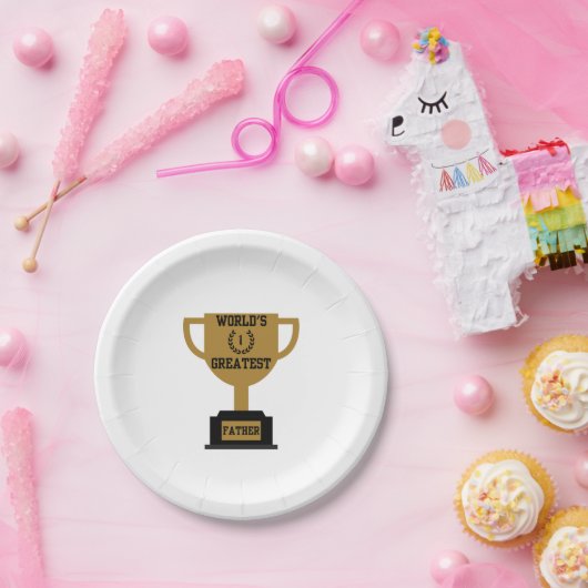 世界で最も偉大な父の日紙プレート ペーパープレート (パーティー)