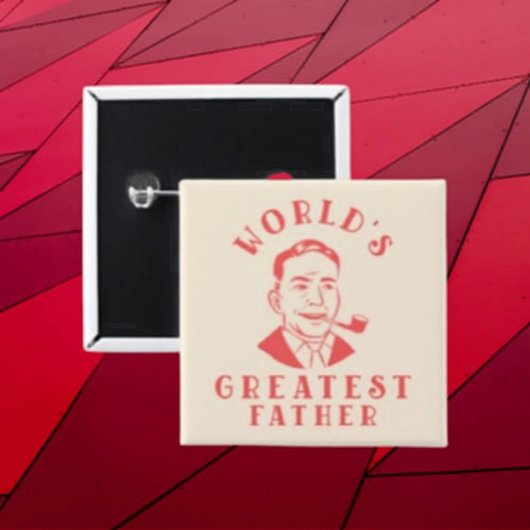 世界で最も偉大な父親のヴィンテージボタン 缶バッジ