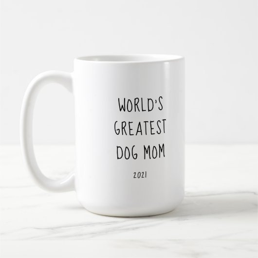 世界で最も偉大な犬の母 – Happy Mother's Day コーヒーマグカップ (左)
