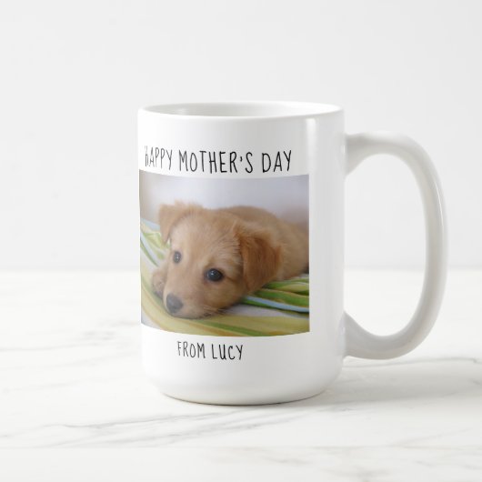 世界で最も偉大な犬の母 – Happy Mother's Day コーヒーマグカップ (右)
