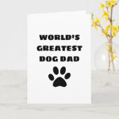 世界で最も偉大な犬パパ カスタムテキスト パーソナライズド カード (黄色い花)