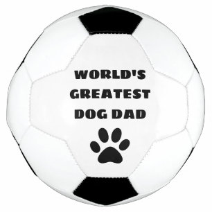 世界で最も偉大な犬パパ カスタムテキスト パーソナライズド サッカーボール