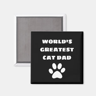 世界で最も偉大な猫パパ オーダーメイド テキスト マグネット
