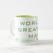 世界で最も偉大な男 - 息子、夫、父、祖父 ツートーンマグカップ (正面左)