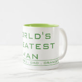 世界で最も偉大な男 - 息子、夫、父、祖父 ツートーンマグカップ (正面右)