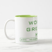 世界で最も偉大な男 - 息子、夫、父、祖父 ツートーンマグカップ (左)