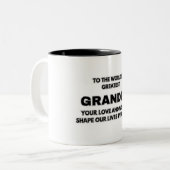 世界で最も偉大な祖父に ツートーンマグカップ (正面左)