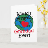 世界で最も偉大な祖父のハート カード (黄色い花)