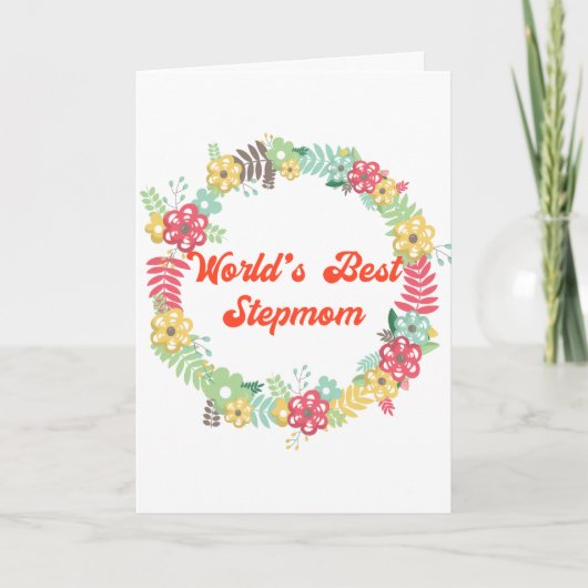 世界で最も偉大な継母 ステップマム 母の日 カード (正面)